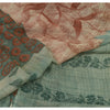 Sanskriti Vintage Pink & Blue Sarees Pure Georgette Print Sari 5yd Craft Fabric
