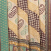 Sanskriti Vintage Saree Multicolor 100% Pure Georgette Silk 5.5+Yd Saree Paisley Printed Woven Sari Home Decor, Sewing, DIY Projects