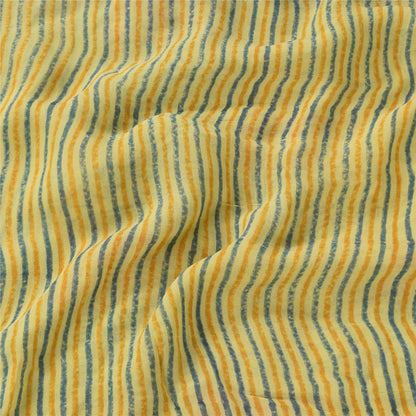 Sanskriti Vintage Blend Georgette Green Printed Sarees 5 Yard Craft Fabric upholstery fabric