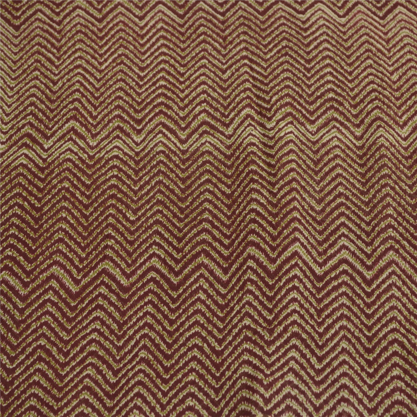 Sanskriti Vintage Dark Red Saree Pure Georgette Silk Printed Sari Craft Sustainable Fabric