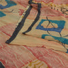Sanskriti Vintage Peach Bollywood Printed Sari Pure Georgette Silk Sustainable Fabric Saree