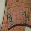 Sanskriti Vintage Peach Bollywood Printed Sari Pure Georgette Silk Sustainable Fabric Saree