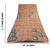 Sanskriti Vintage Peach Bollywood Printed Sari Pure Georgette Silk Sustainable Fabric Saree