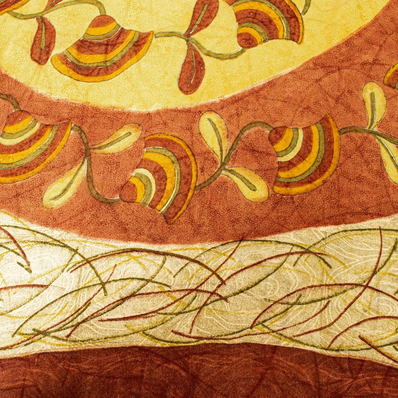 Sanskriti Vintage Cream Saree Pure Georgette Silk Printed Sari 5 Yd Craft Sustainable Fabric