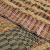 Sanskriti Vintage 100% Pure Georgette Silk Brown Saree Floral Printed 6 Yd Craft Fabric Floral Recycled For Quilting Felting, Home Decor