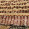 Sanskriti Vintage 100% Pure Georgette Silk Brown Saree Floral Printed 6 Yd Craft Fabric Floral Recycled For Quilting Felting, Home Decor