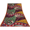 Sanskriti Vintage Indian Sari Blend Georgette Printed Sarees 6 yard Craft Fabric