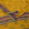 Sanskriti Vintage Yellow Sarees Pure Georgette Silk Printed Sari Craft Fabric