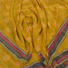 Sanskriti Vintage Yellow Sarees Pure Georgette Silk Printed Sari Craft Fabric