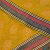 Sanskriti Vintage Yellow Sarees Pure Georgette Silk Printed Sari Craft Fabric