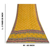 Sanskriti Vintage Yellow Sarees Pure Georgette Silk Printed Sari Craft Fabric
