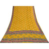 Sanskriti Vintage Yellow Sarees Pure Georgette Silk Printed Sari Craft Fabric