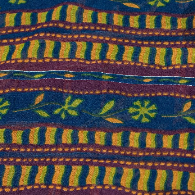 Sanskriti Vintage Lilla Sarees Ren Georgette Silke Trykt Sari Håndværk Bæredygtigt Stoff