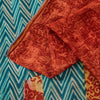 Sanskriti Vintage Red Sarees Pure Georgette Silk Printed Sari 5YD Craft Sustainable Fabric