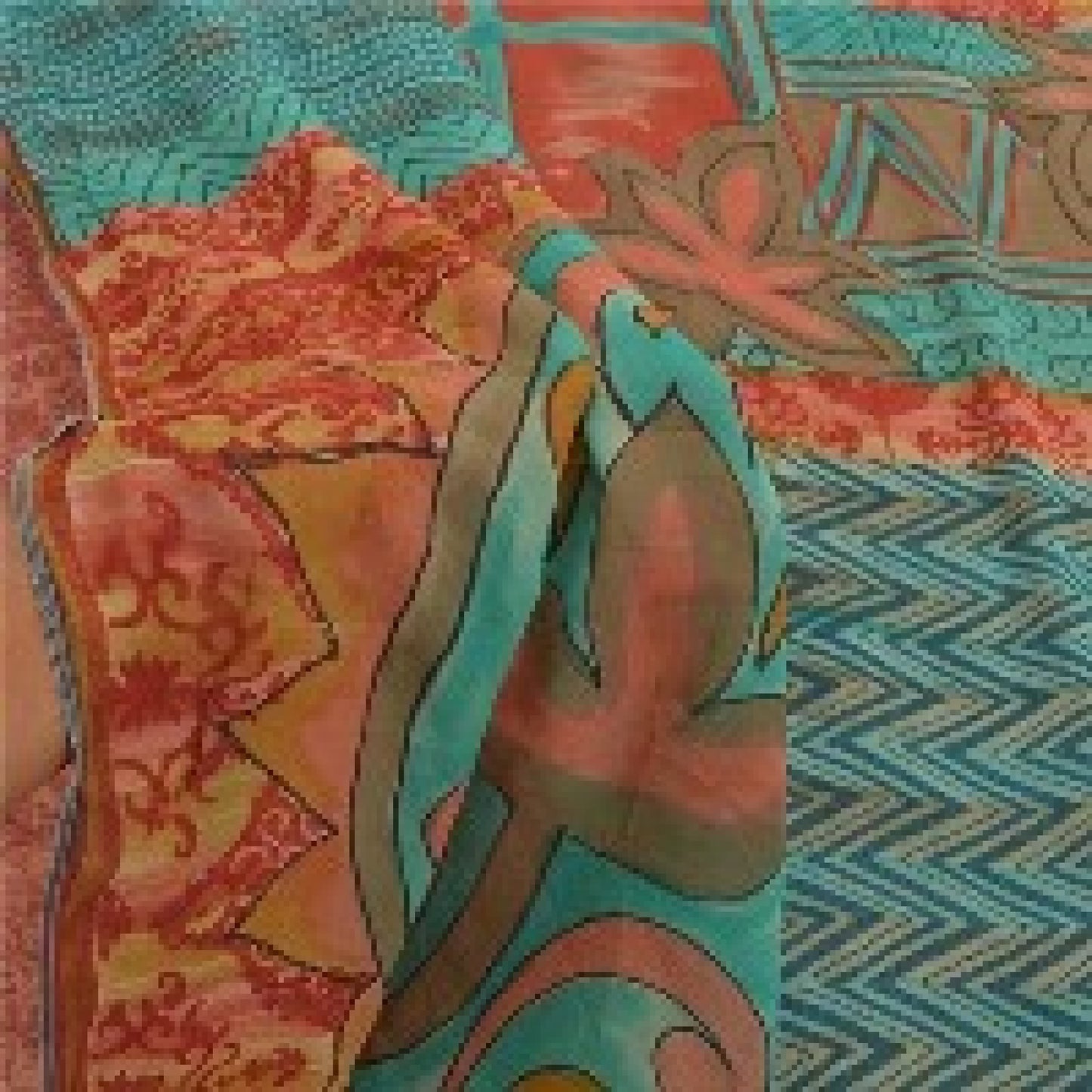 Sanskriti Vintage Red Sarees Pure Georgette Silk Printed Sari 5YD Craft Sustainable Fabric