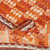 Sanskriti Vintage Rusty Orange Sarees Pure Georgette Silk Printed Sari Sustainable Fabric