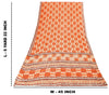 Sanskriti Vintage Rusty Orange Sarees Pure Georgette Silk Printed Sari Sustainable Fabric
