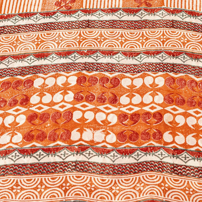 Sanskriti Vintage Rusty Orange Sarees Pure Georgette Silk Printed Sari Sustainable Fabric