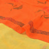 Sanskriti Vintage Orange Sarees Pure Georgette Silk Printed Sari Craft Sustainable Fabric
