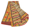 Sanskriti Vintage Indian Sarees Pure Georgette Silk Printed Sari Craft Sustainable Fabric