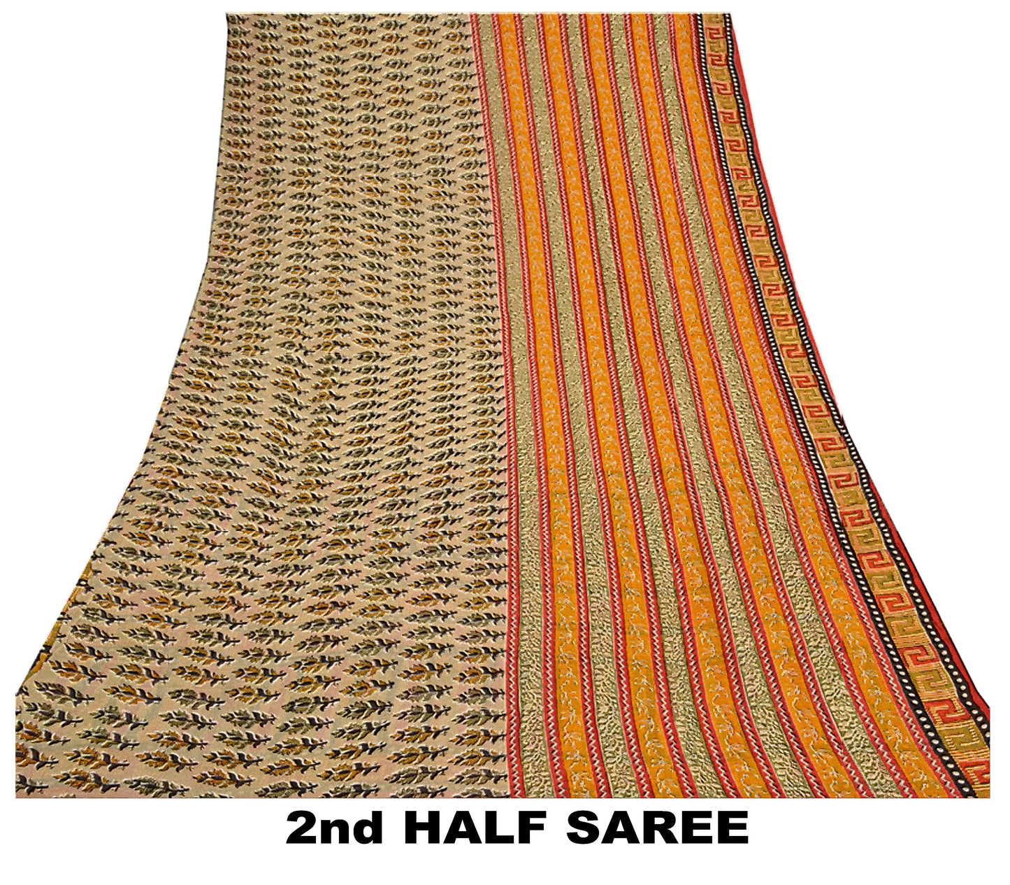 Sanskriti Vintage Indian Sarees Pure Georgette Silk Printed Sari Craft Sustainable Fabric
