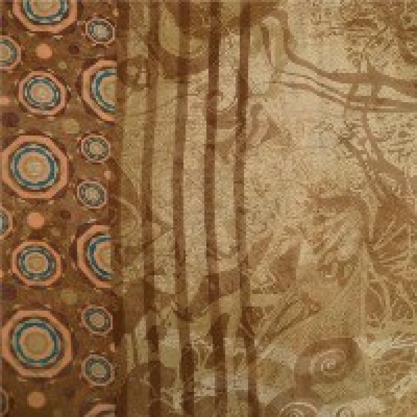 Sanskriti Vintage Brown Sarees Pure Georgette Silk Printed Sari 5YD Craft Sustainable Fabric