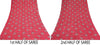 Sanskriti Vintage Red Sarees Pure Georgette Silk Printed Blouse Pc Sari Sustainable Fabric