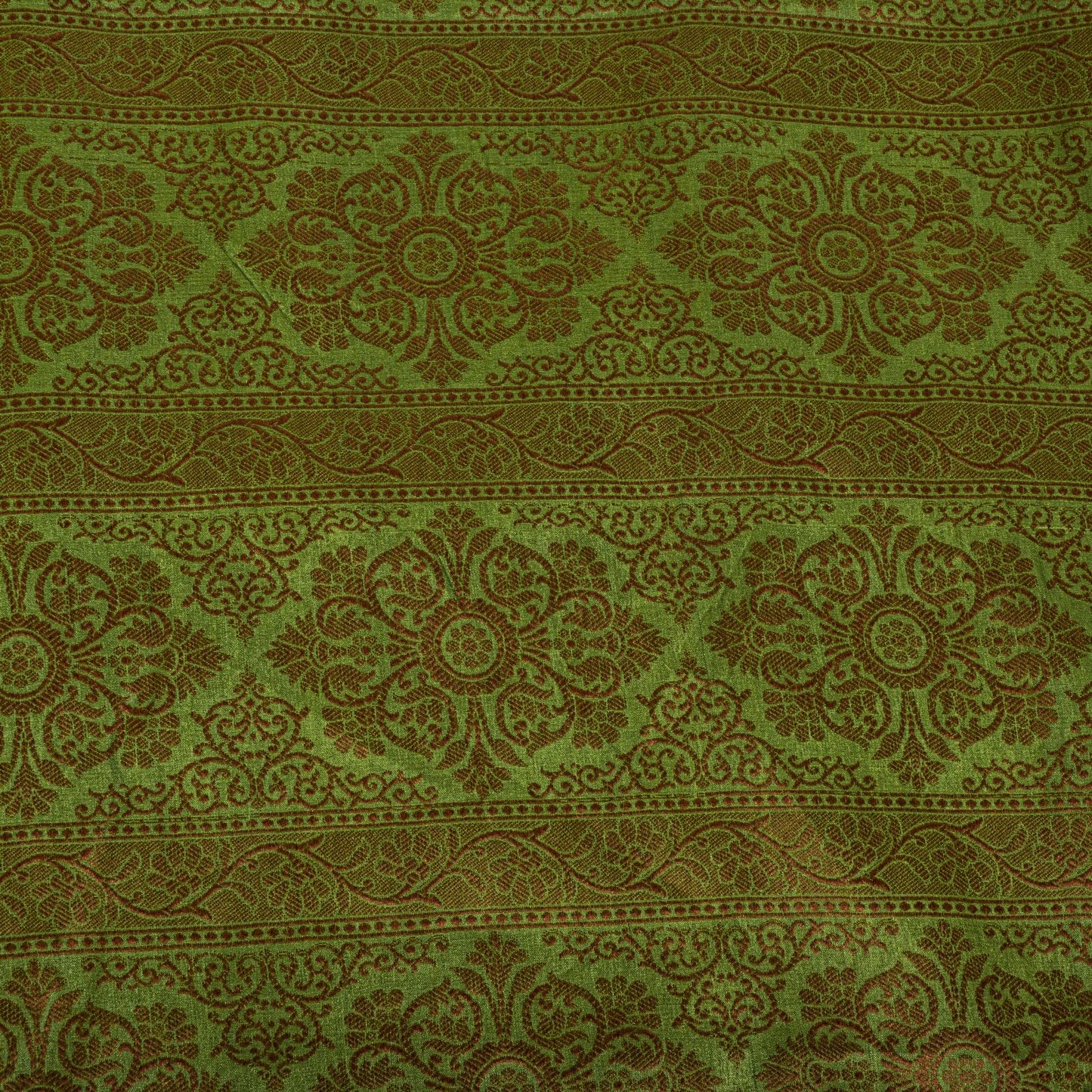 Sanskriti Vintage Saree Green 100% Pure Silk Woven Craft Fabric Bollywood Sari