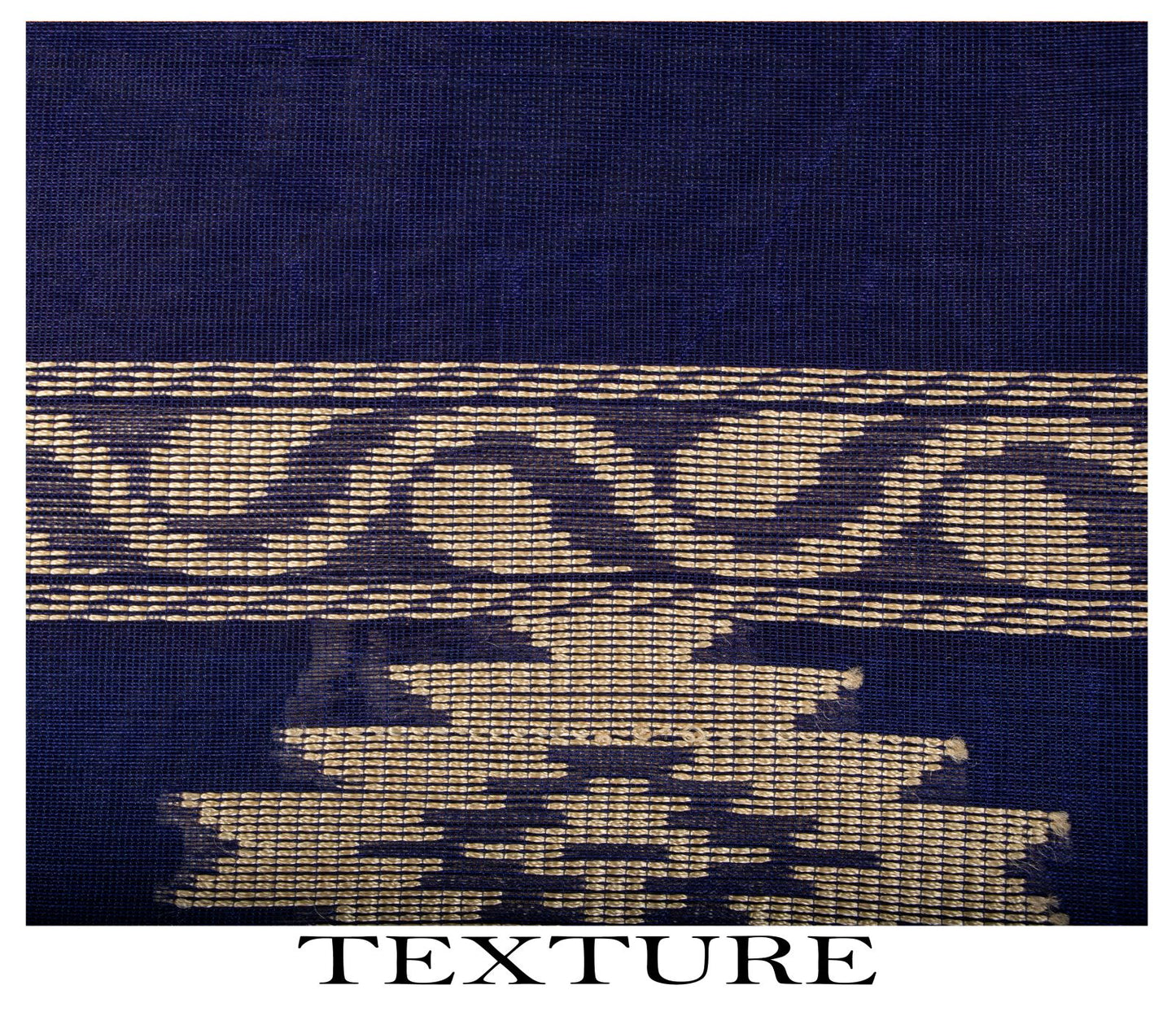 Sanskriti Vintage Saree Blue Blend Cotton Jamdani Woven Fabric West Bengal Sari