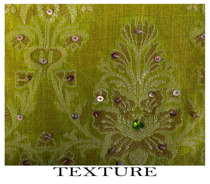 Sanskriti Vintage Saree Orange Pure Silk Hand Embroidery-Woven Fabric IndianSari