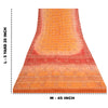 Sanskriti Vintage Orange Sarees Pure Silk Hand Embroidered Craft Fabric Sari
