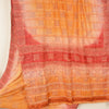 Sanskriti Vintage Orange Sarees Pure Silk Hand Embroidered Craft Fabric Sari