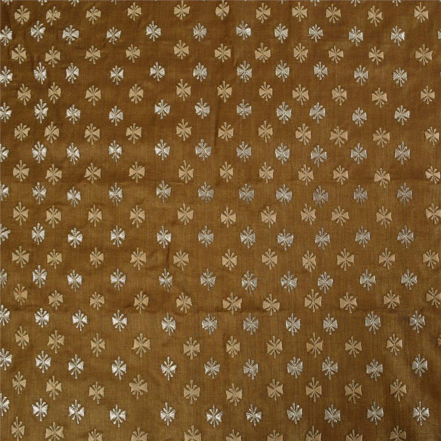 Sanskriti Vintage Brown Sarees Pure Silk Embroidered Premium Craft Fabric Sari