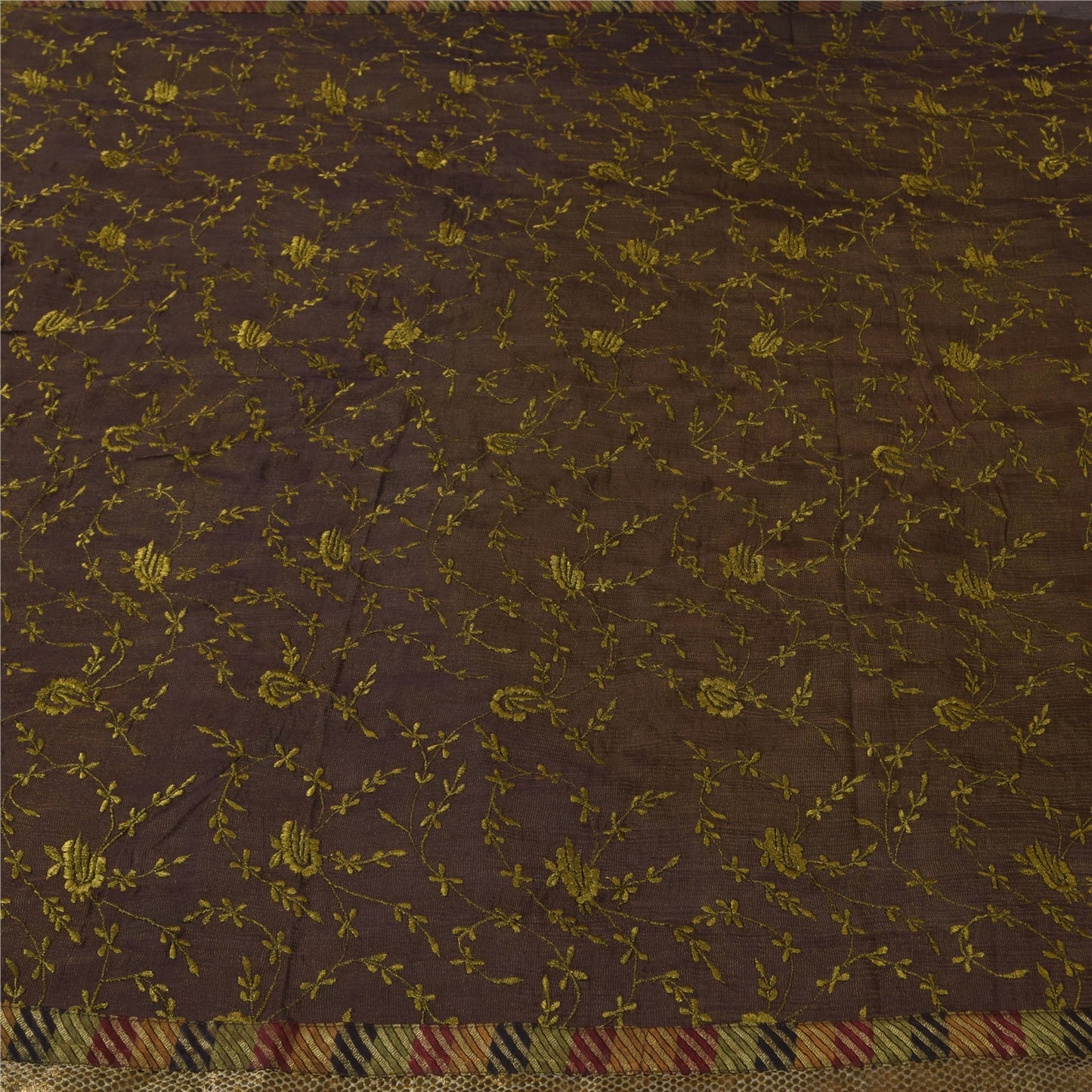 Sanskriti Vintage Red Sarees Pure Silk Embroidered Bandhani Printed Fabric Sari