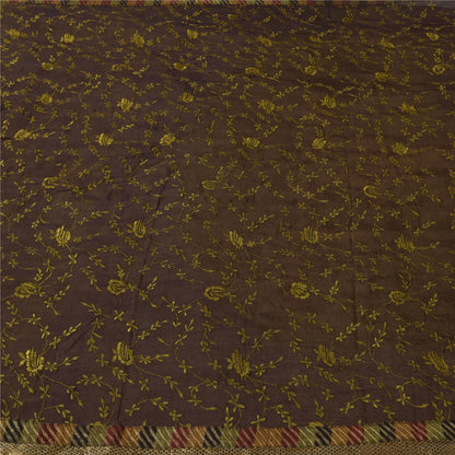 Sanskriti Vintage Red Sarees Pure Silk Embroidered Bandhani Printed Fabric Sari