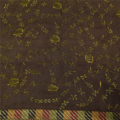 Sanskriti Vintage Red Sarees Pure Silk Embroidered Bandhani Printed Fabric Sari