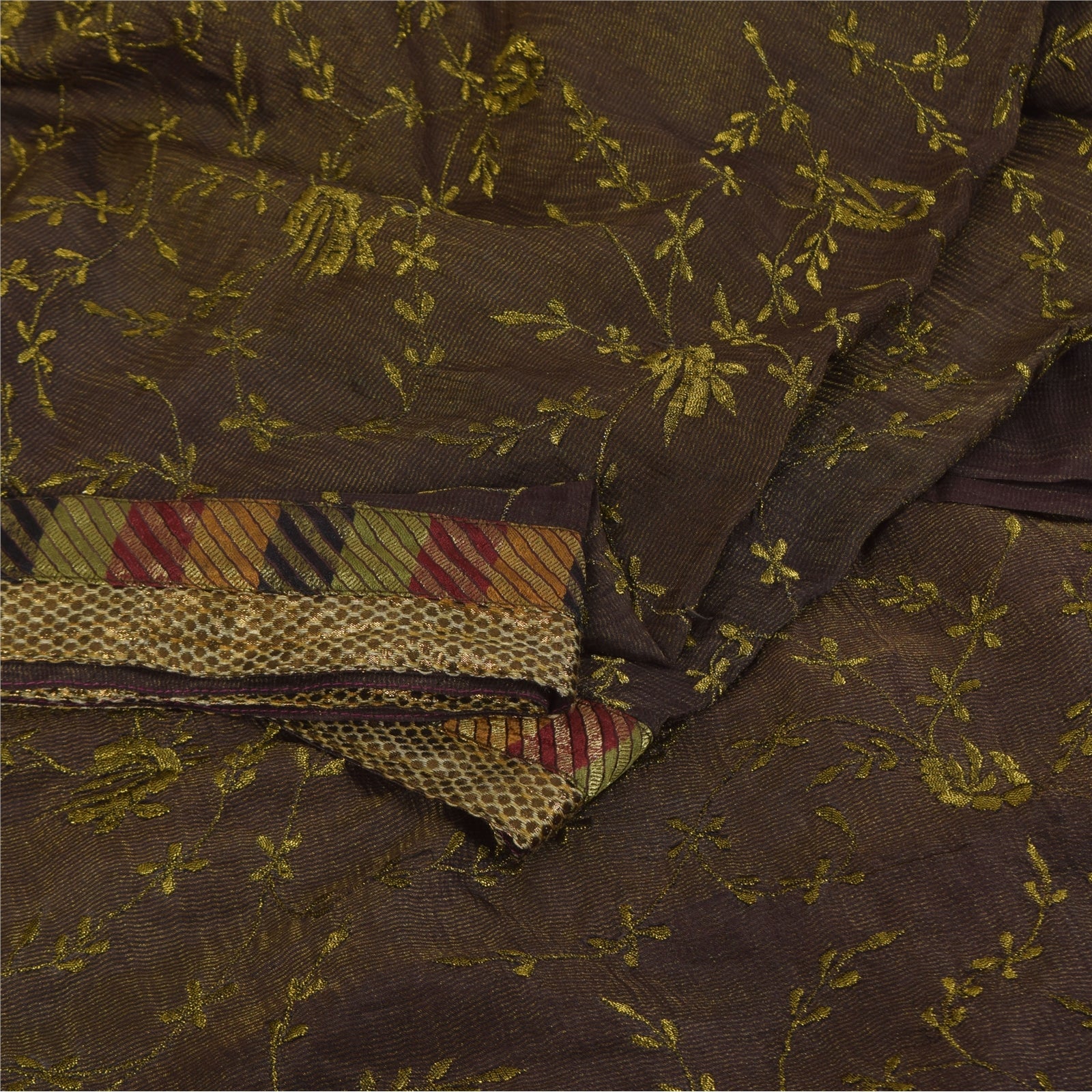 Sanskriti Vintage Red Sarees Pure Silk Embroidered Bandhani Printed Fabric Sari