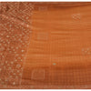 Sanskriti Vintage Brown Sarees Pure Silk Hand Beaded Premium Craft Fabric Sari