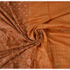 Sanskriti Vintage Brown Sarees Pure Silk Hand Beaded Premium Craft Fabric Sari