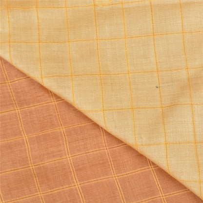 Sanskriti Vintage Cream/Peach Sarees Pure Silk Hand Beaded Fabric Premium Sari