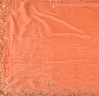 Sanskriti Vintage Indian Saree 100% Pure Silk Hand Beaded Sustainable Fabric Premium Sari