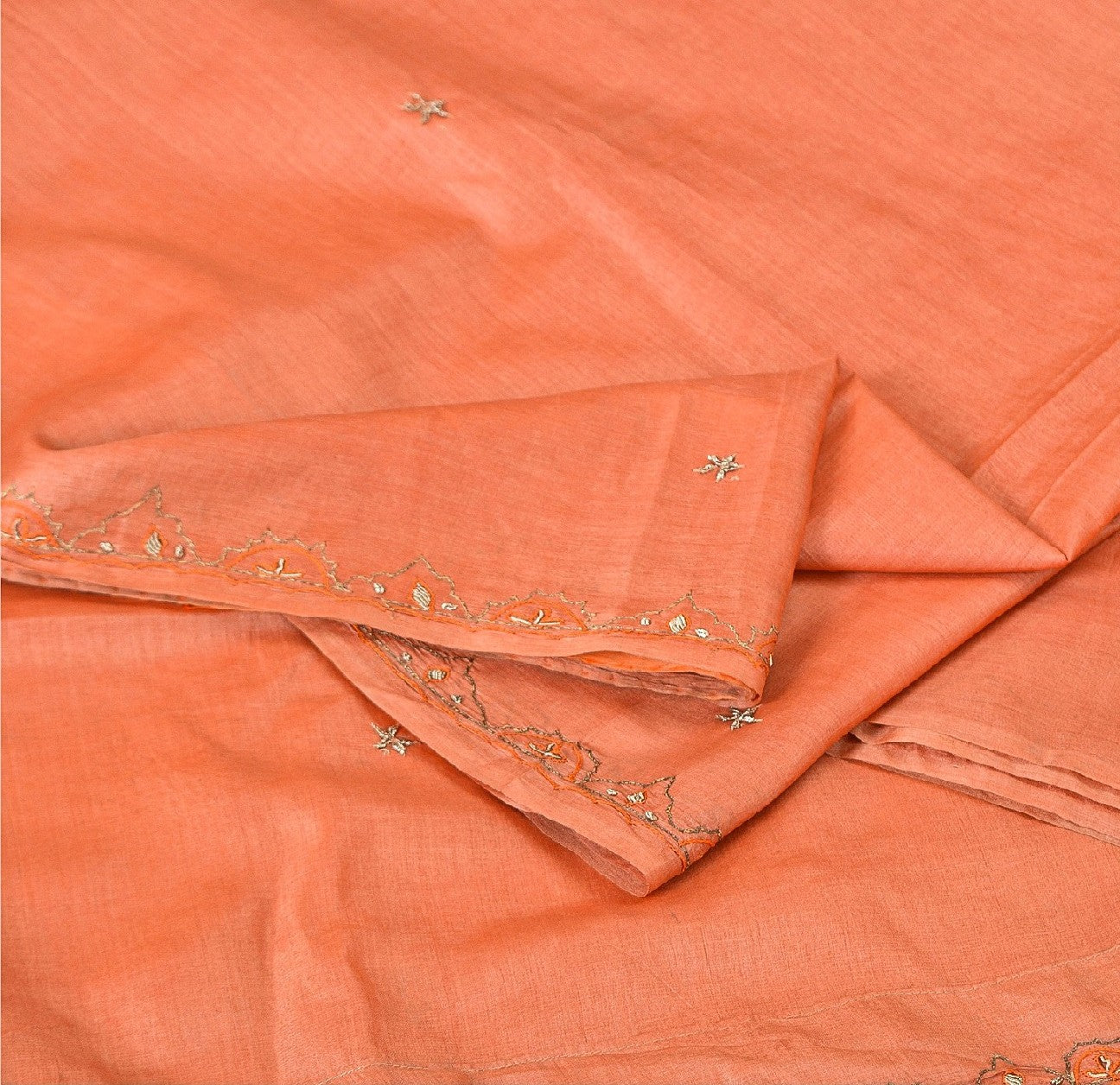 Sanskriti Vintage Indian Saree 100% Pure Silk Hand Beaded Sustainable Fabric Premium Sari