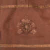 Sanskriti Vintage Brown Sarees Pure Georgette Silk Zari Embroidered 5+YD Sari