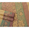 Sanskriti Vintage Sarees Cream Net Mesh Hand Beaded Woven Fabric Premium Sari