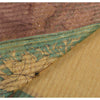 Sanskriti Vintage Sarees Cream Net Mesh Hand Beaded Woven Fabric Premium Sari
