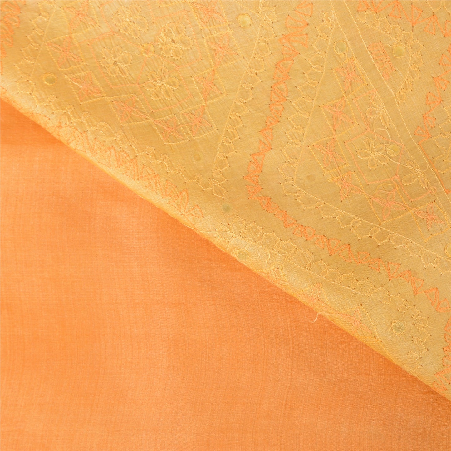 Sanskriti Vintage Indian Sarees Pure Silk Hand Embroidered Sari 5yd Craft Fabric