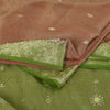 Sanskriti Vintage Dark Red Sarees Art Silk Hand Beaded Woven Craft Fabric Sari