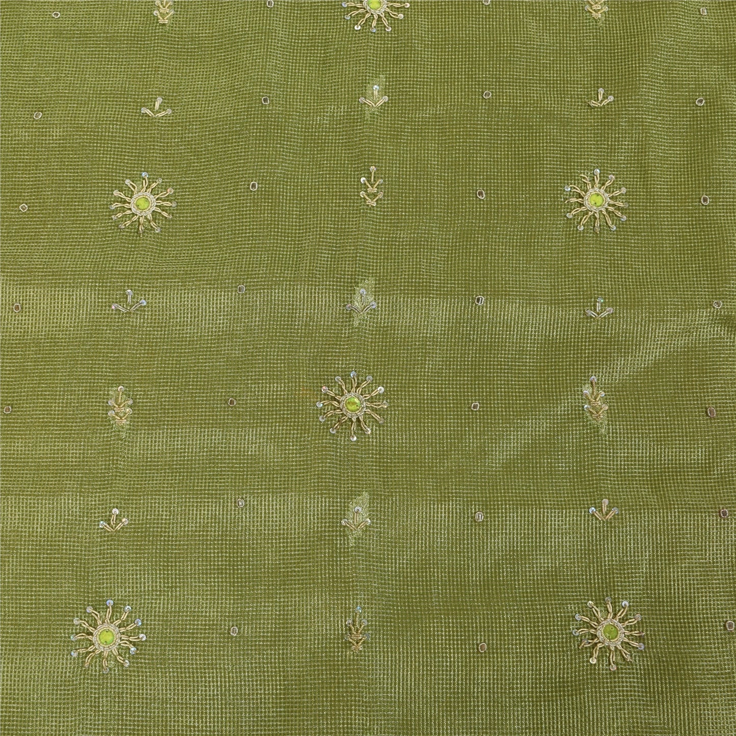 Sanskriti Vintage Dark Red Sarees Art Silk Hand Beaded Woven Craft Fabric Sari