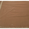 Sanskriti Vintage Sarees Art Silk Hand Beaded Brown Fabric Craft Ethnic Sari