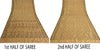 Sanskriti Vintage Indian Saree 100% Pure Silk Brown Woven Cultural Sustainable Fabric Sari
